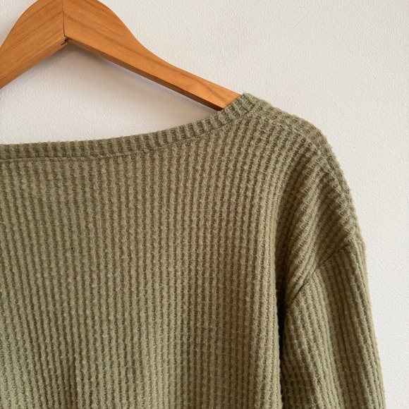 New! URBAN OUTFITTERS • Out From Under Anya Cozy Babydoll Top in Green - Picture 8 of 12